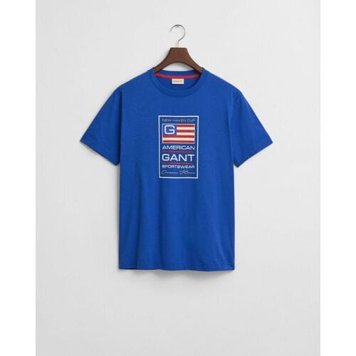 Gant Graphic 2003299 T-shirt Met Korte Mouwen Blauw M Man