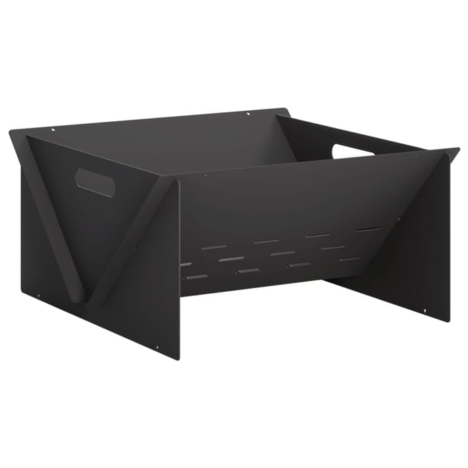 vidaXL - Vuurkorf - Zwart - 40 - x - 40 - x - 20 - cm - Staal