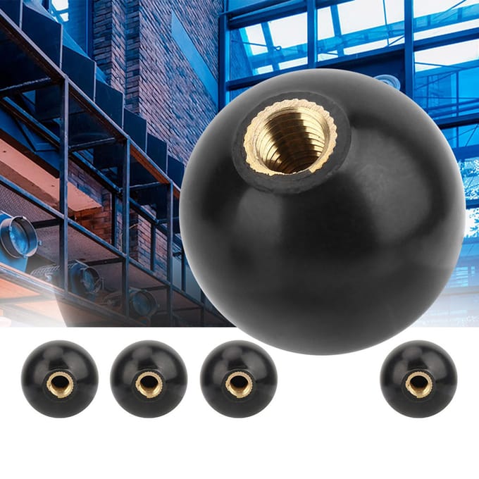 5 stuks BM10*32 Ingebouwde Koperen Schroefmoer Ronde Bakelieten Kogelknop Handgreep black