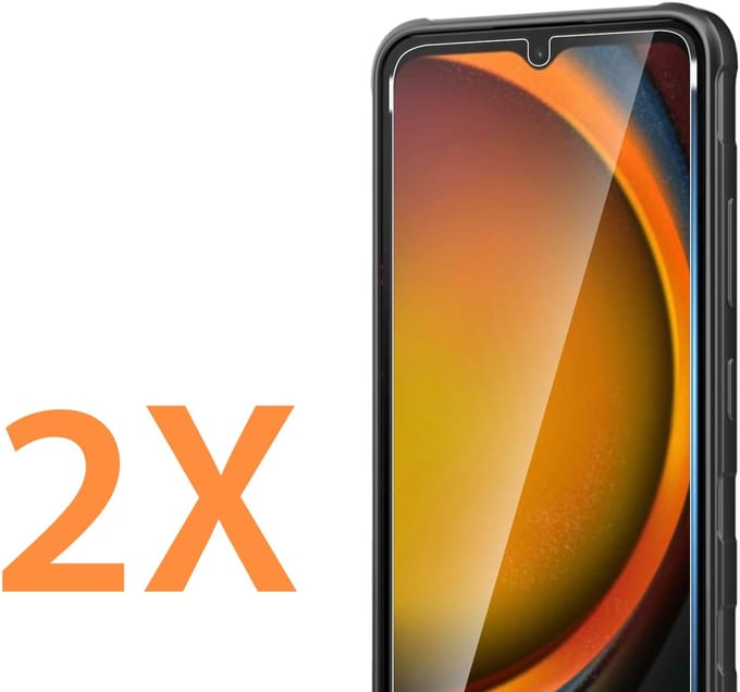 Screenprotector Glas - Tempered Glass Screen Protector Geschikt voor: Samsung Galaxy Xcover 7 - 2x