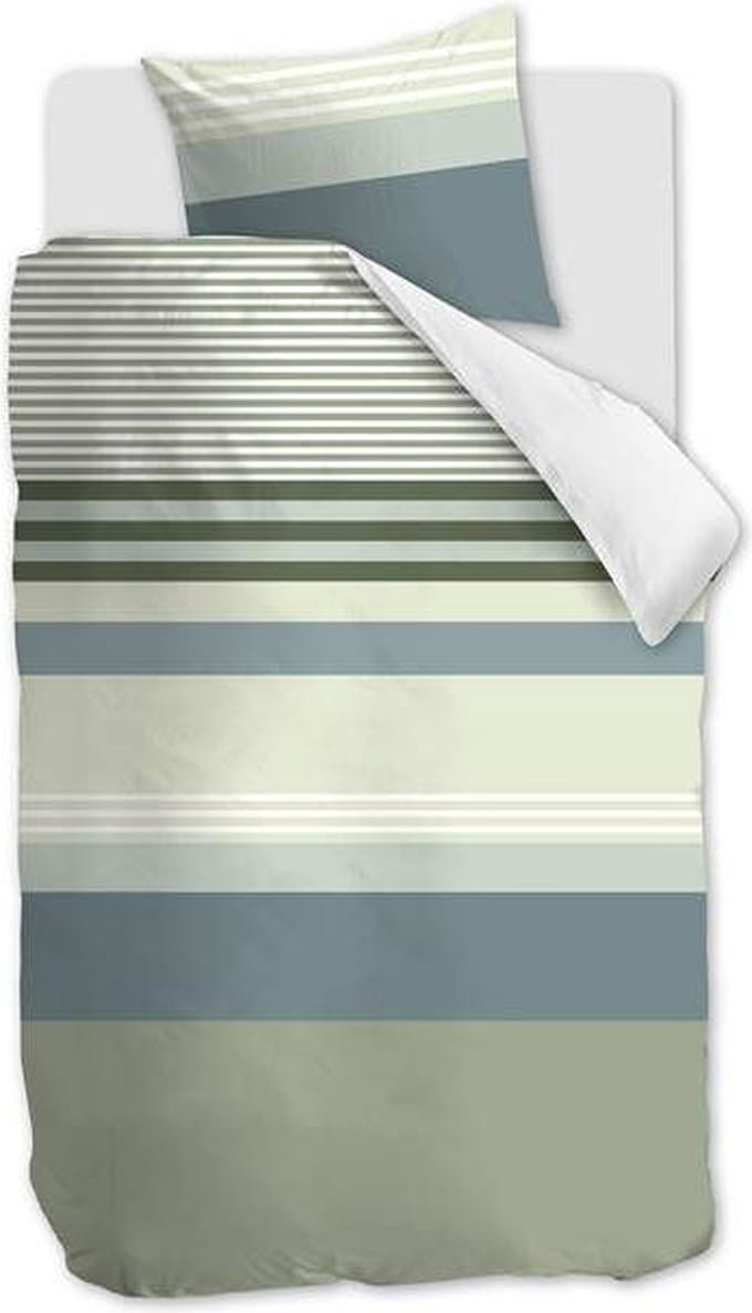 Snoozing Fabio Dekbedovertrek - Eenpersoons - 140x200/220 cm - Green