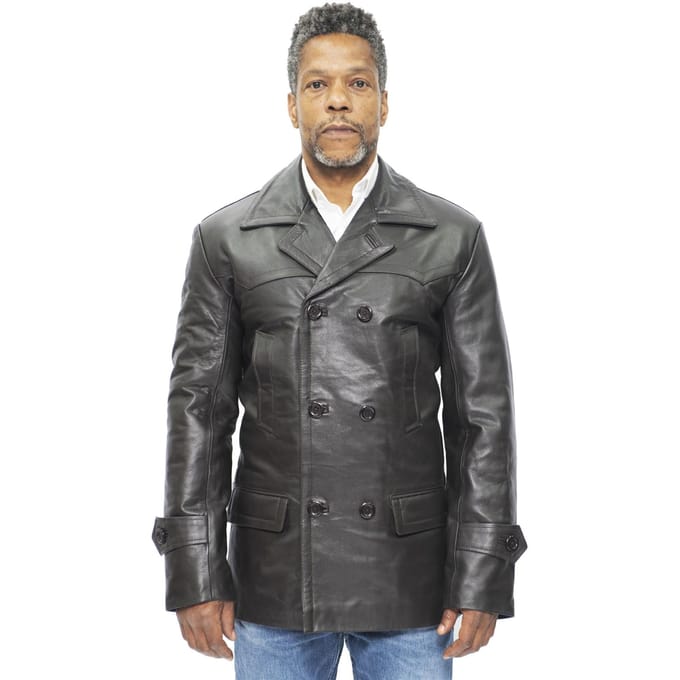 Heren rundleer Peacoat-Krakau