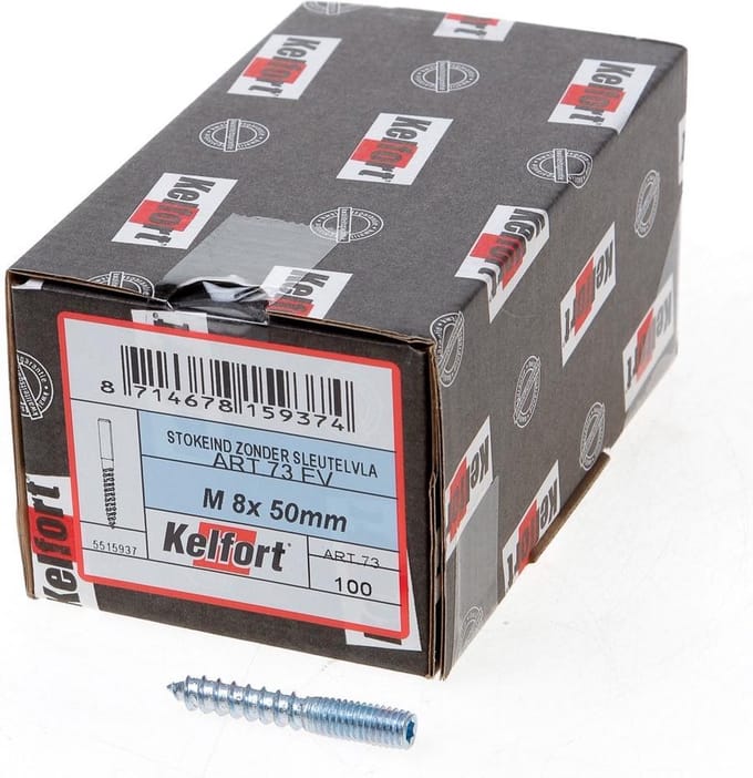 Kelfort Stokeind verzinkt 69 gram M8 x 50