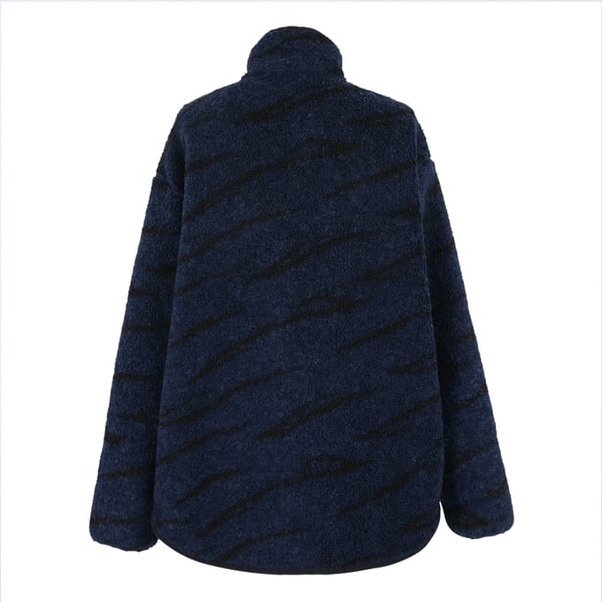 Regatta Dames Frankie Abstract Borg Half Zip Fleece Jacket (Marineblauw/Zwart)