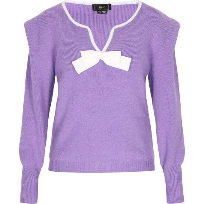 Faina Jumper Dames Lavendel wit