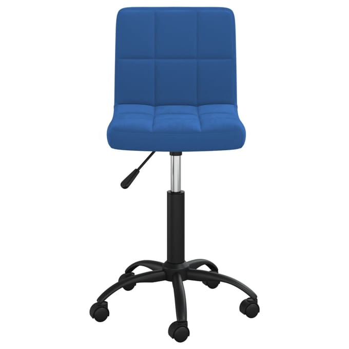 vidaXL - Eetkamerstoel - draaibaar - fluweel - blauw