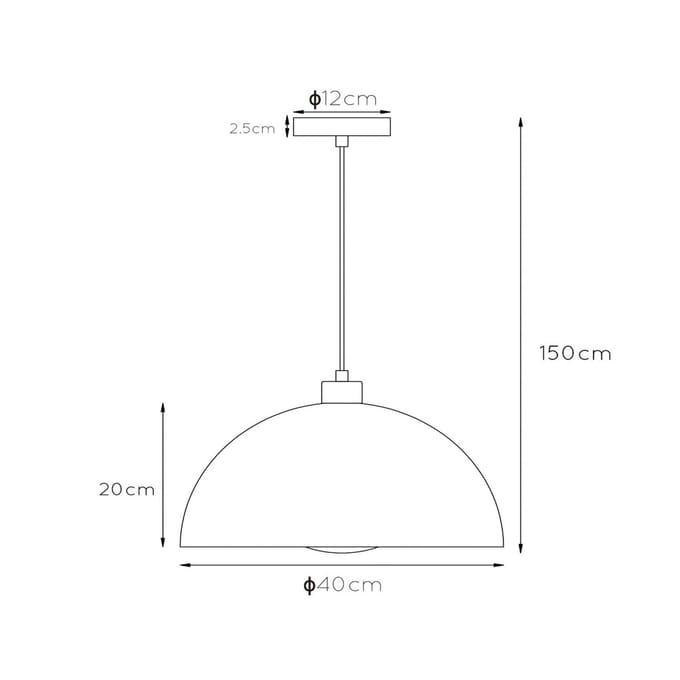 Lucide SIEMON - Hanglamp - Ø 40 cm - 1xE27 - Okergeel