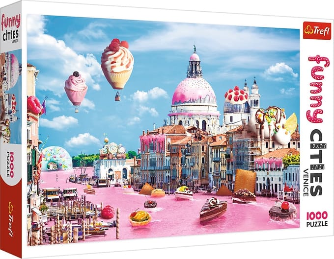 Trefl Puzzle - Funny Cities - Sweets in Venice (1000 pieces) 2D Puzzels