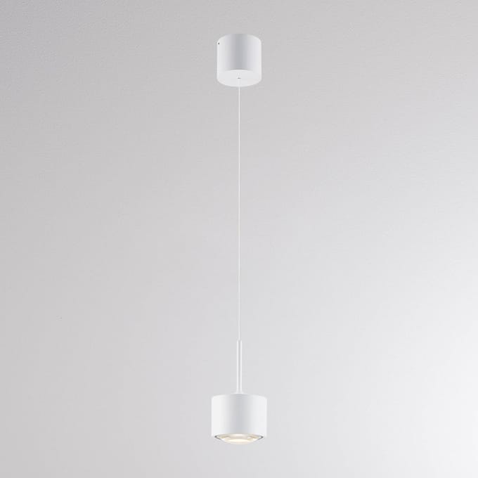 Molto Luce LED hanglamp MAG MINI, wit, Ø 9 cm, CCT, dimbaar, metaal