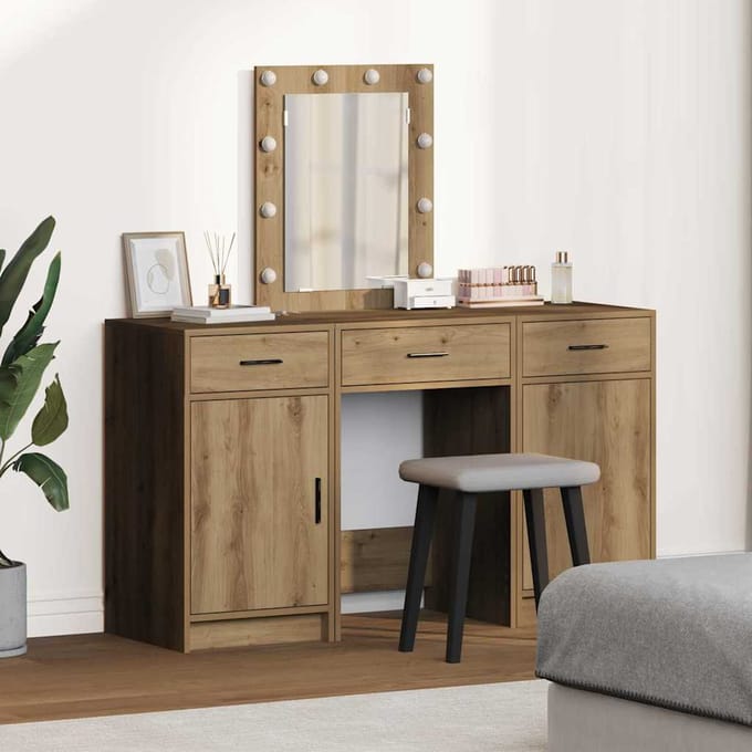 vidaXL - Kaptafel - Bruin - 50 - x - 41 - x - 135 - cm - Bewerkt - hout