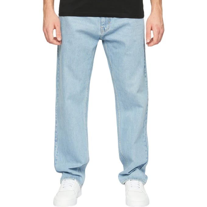 Crosshatch Heren Tillman Stone Wash Baggy Jeans (Licht)