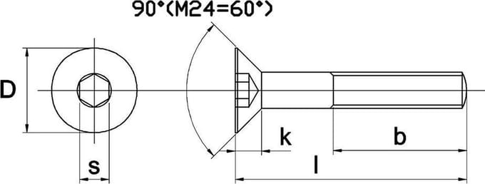 Inbusbout Din7991 10.9 Vk M4X10Mm Zwart - 500 stuks