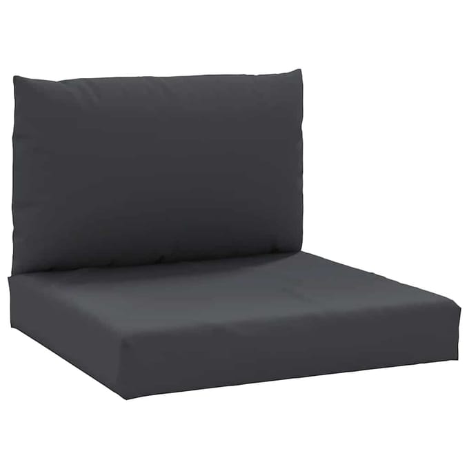 vidaXL - Palletkussens - 2 - st - stof - zwart