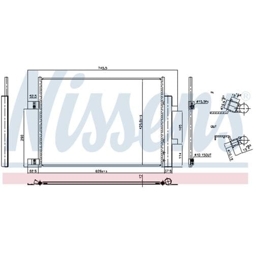 Condensator, aircosysteem CORROSIEBESCHERMING & PLUGVULLING NISSENS 941008