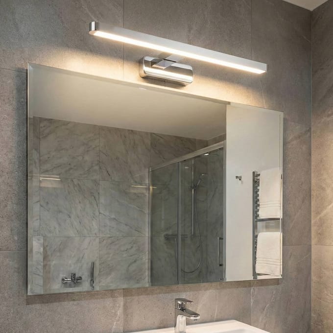 OSRAM LED wandlamp ORBIS DISC BAR, chroom, 40 cm, IP44, CCT