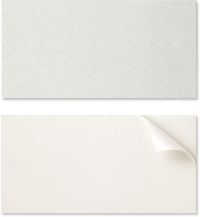 Decoratieve vinyl wandtegels met visgraatprint 10x40x20 cm