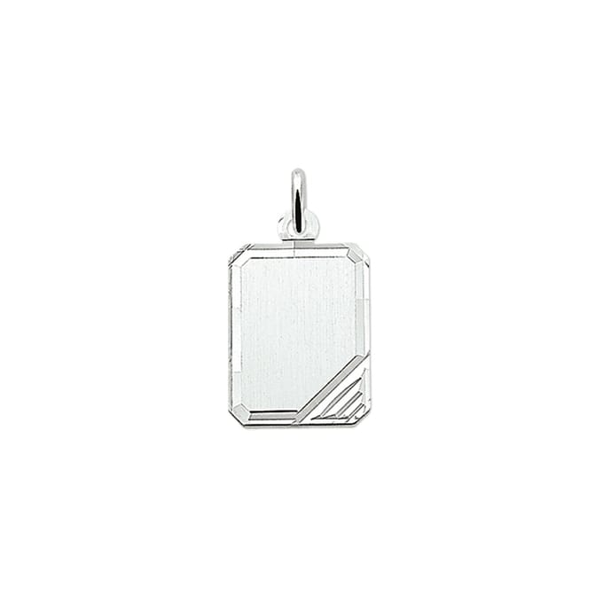 zilver gerhodineerd graveerhanger gediamanteerd 1323324