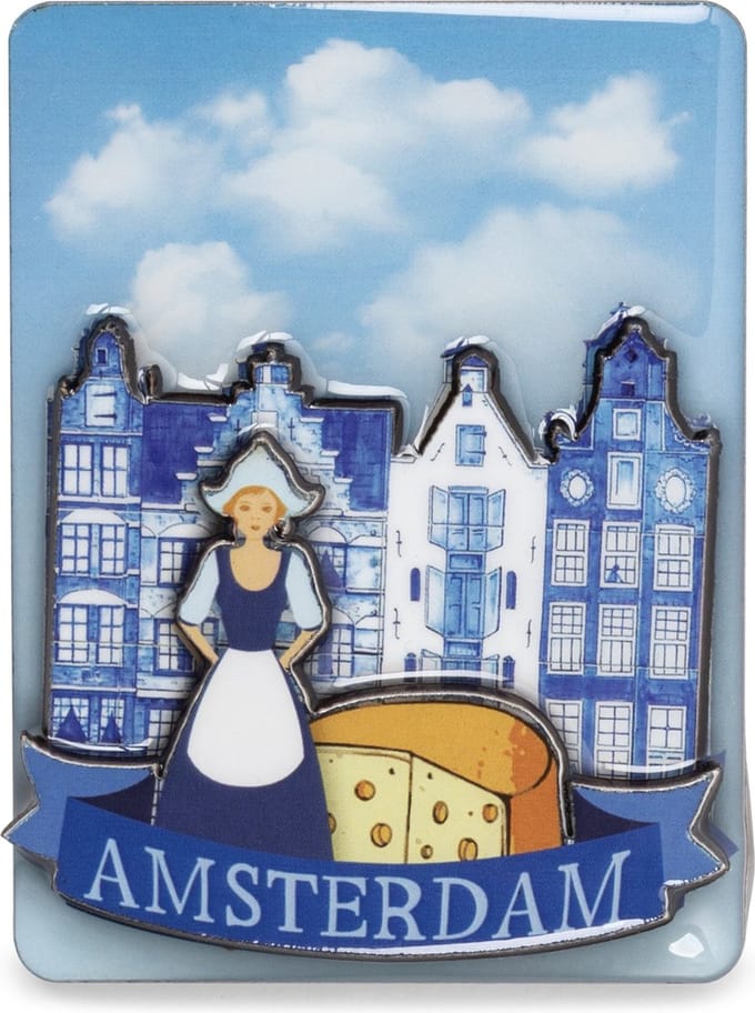 Memoriez 2D Magneet Kaas Meisje Huisjes