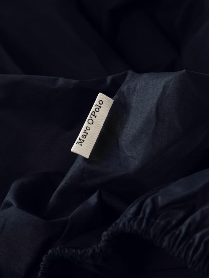 MARC O'POLO Premium Organic Percale Hoeslaken Dark Navy - 180x200 cm