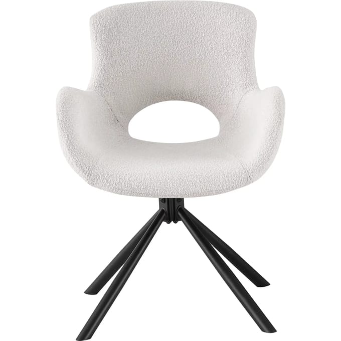 Set van 2 eetkamerstoelen Amorim bouclé draaibaar | House Nordic