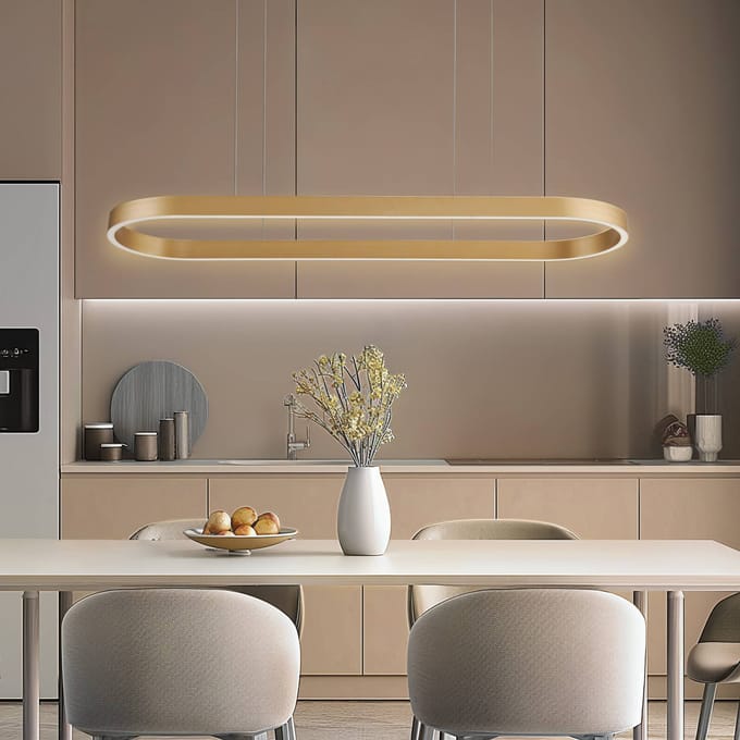 Lucande Smart LED hanglamp Melinay, goud, CCT, Tuya