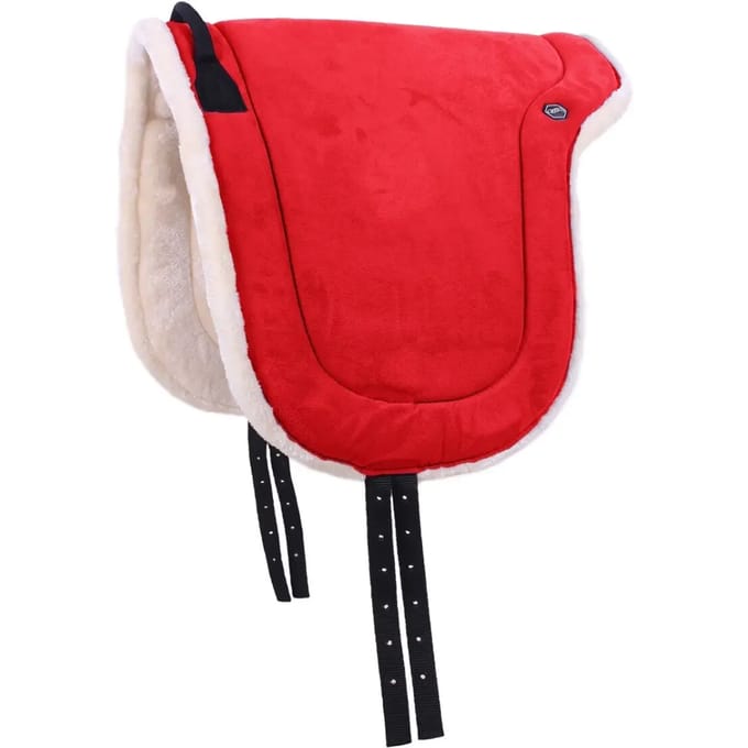QHP Bareback Pad Fel Rood - Pony