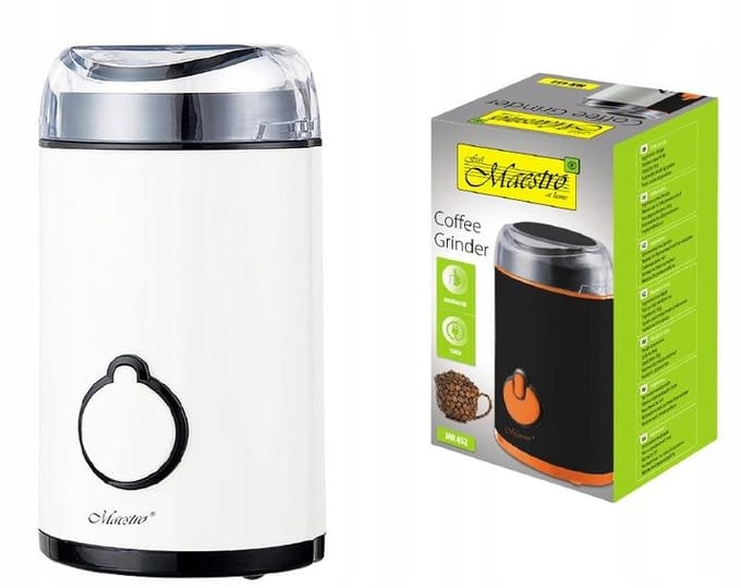 Maestro Elektrisch - Koffiemolen - 50 g - 150W - RVS messen