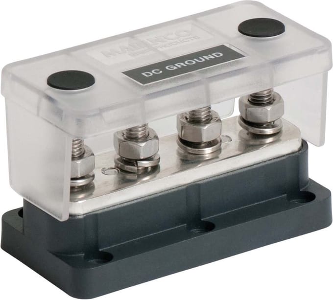 BEP Marine 4 Stud Heavy Duty Busbar + Cover -500A