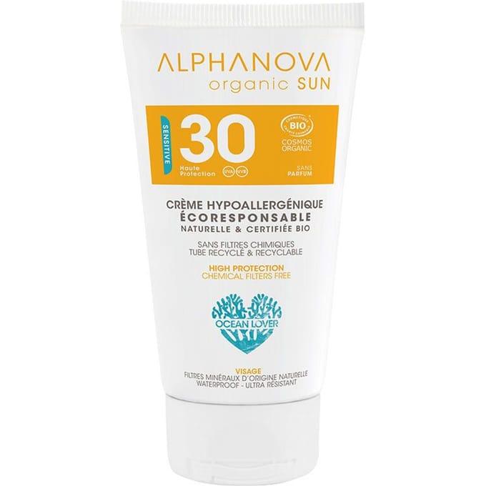 Alphanova CERTIFIED ORGANIC HYPOALLERGENIC FACE CREAM SPF 30 50 Huidcrème