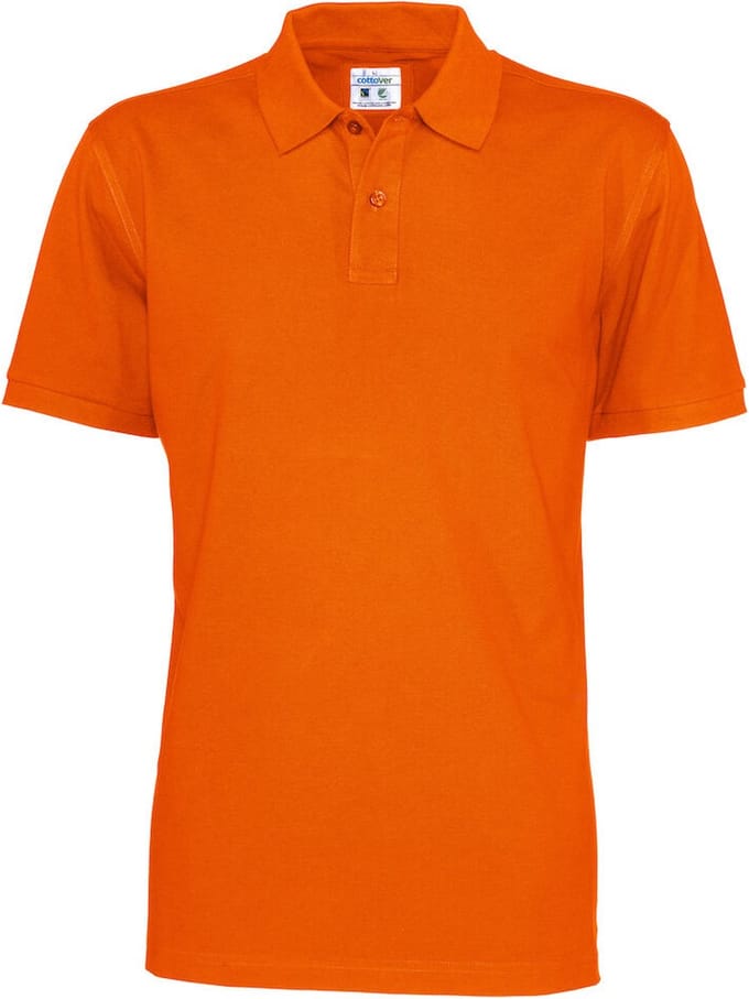 Cottover POLO PIQUE MAN - GOTS GECERTIFICEERD 141006 - Oranje - S