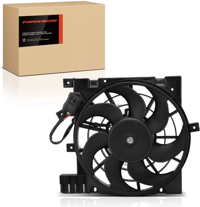 Frankberg 1x Motorradiateur Enkele ventilator