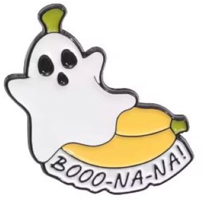 Pin Broche - enamel pin - kledingspeld - Banaan spook