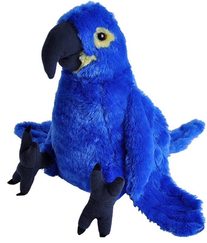 Wild Republic Papegaai - pluche - blauw - 30 cm - vogel - knuffeldier