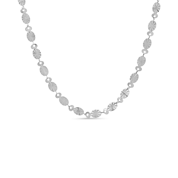 8CN-26480 – CO88 collection Ketting met Elementen – 38+5 cm – Zilverkleurig – Dames Sieraad