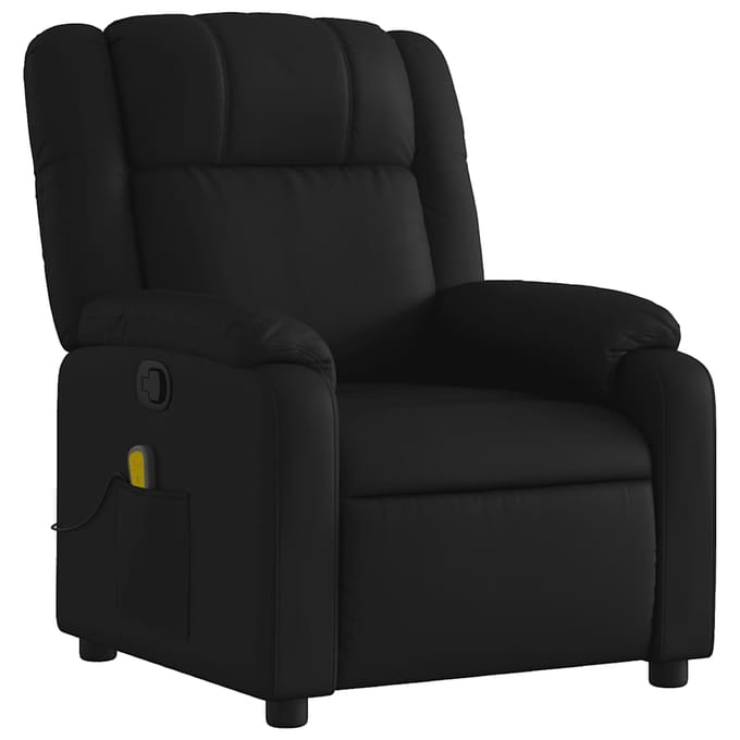 vidaXL - Massagestoel - van - zwart - kunstleer