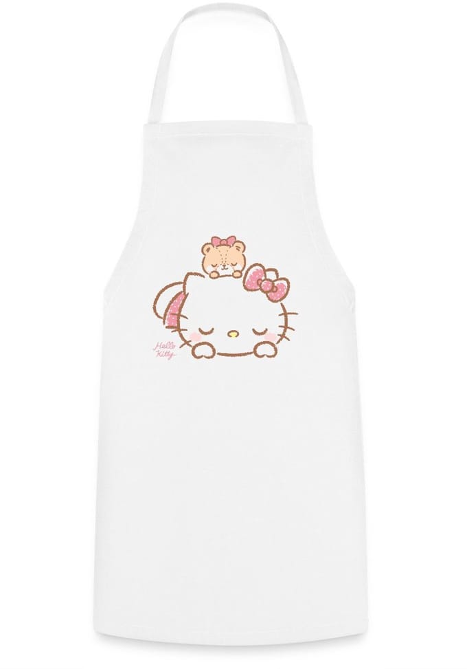 Hello Kitty Met Teddy Op Haar Rug Keukenschort