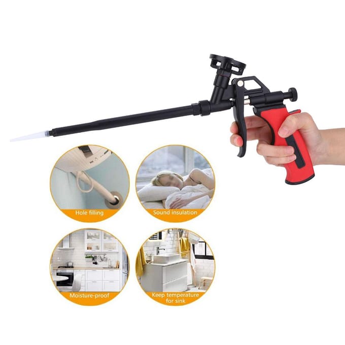 Schuim Applicator Pistool Expanderend Isolatie Spuitschuim Pistool Kit Afdichtingsgereedschap black