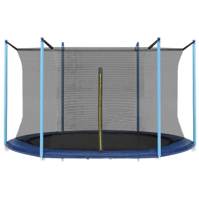 Trampolinezeil VIKING CHOICE - 305 cm - 6 palen - Rits - Net zonder framebuizen zwart