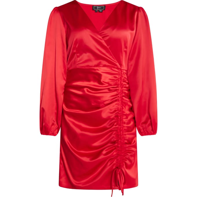 Faina Satijnen mini-jurk Dames rood