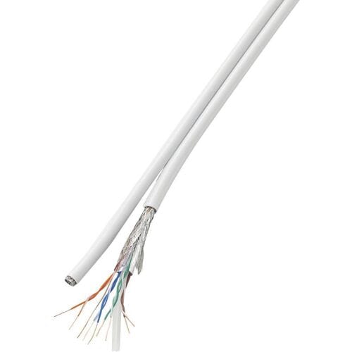 TRU COMPONENTS Duplex-Netwerkkabel CAT 6 SF/UTP 8 x 2 x 0.196 mm² Wit 100 m
