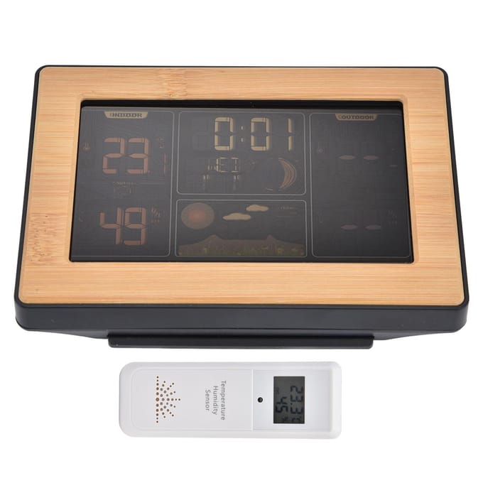 LCD Weerstation met RCC Ontvangstfunctie Draadloze Thermometer Hygrometer 100?240VUS