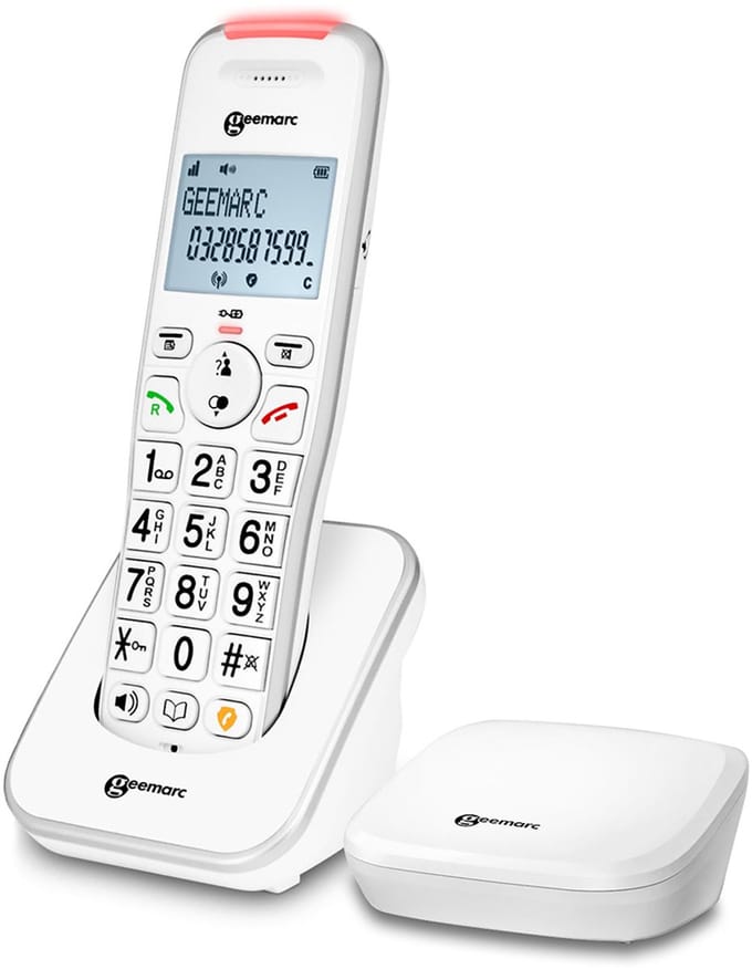 Geemarc Liberty 200 DECT draadloze telefoon – versterkt geluid – zwart