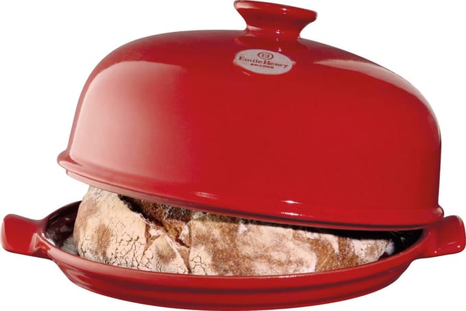 Emile Henry Le Pain broodbakbol - broodcloche van keramiek - Ø 28,5 cm - rood