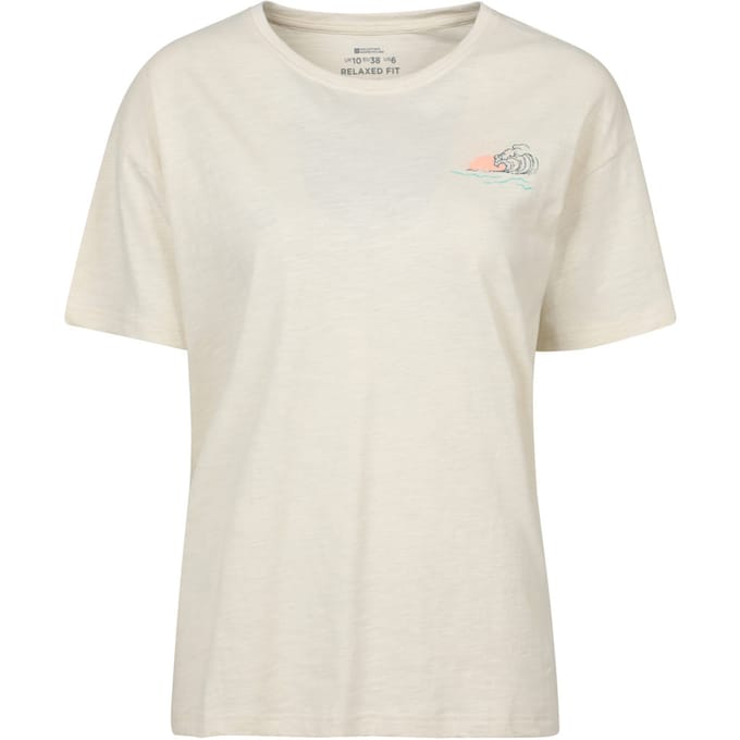 Mountain Warehouse Dames Zeecirkel Relaxed Fit T-shirt (Beige)