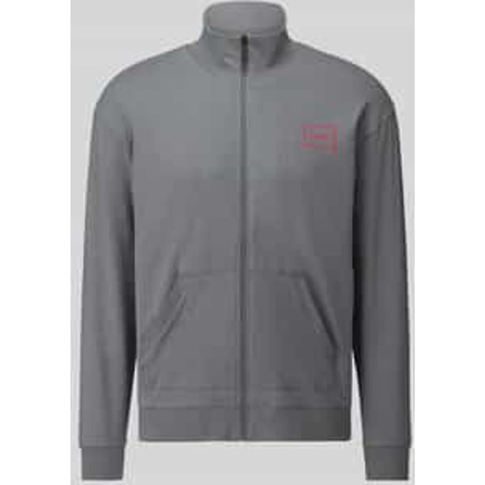 Regular fit sweatjack van katoenmix model 'Laze Zip Jacket'
