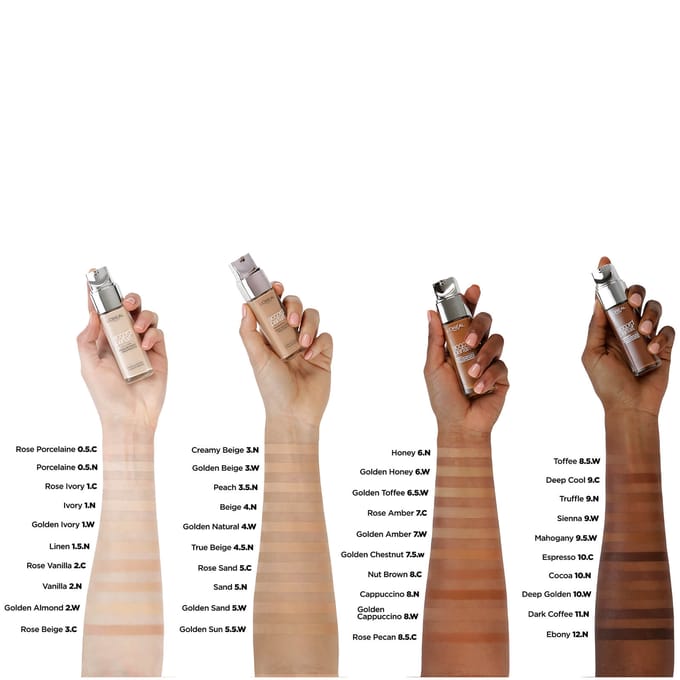 L’Oréal Paris True Match Foundation - 2.R/C- Natuurlijk Dekkende Foundation met Hyaluronzuur en SPF 16 - 30ml - Vegan