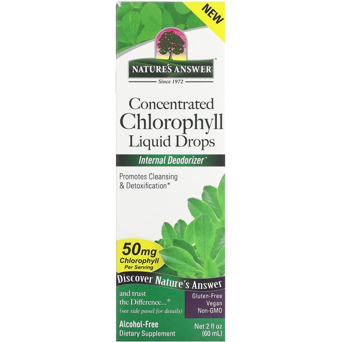 Nature'S Answer, Geconcentreerde Chlorofyl Vloeibare Druppels, 50mg, 60ml(2 fl oz)