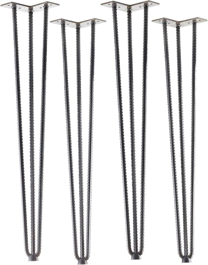 Set van 3 Haarspeldpoten Tafelpoten Industrieel Staal 710 mm voor Eet- en Bartafels