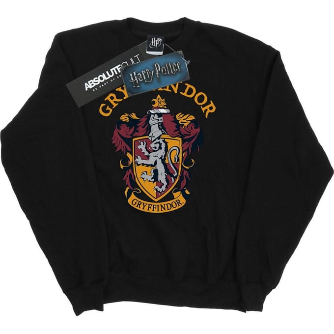 Harry Potter Meisjes Gryffindor Katoenen Sweatshirt (Zwart)