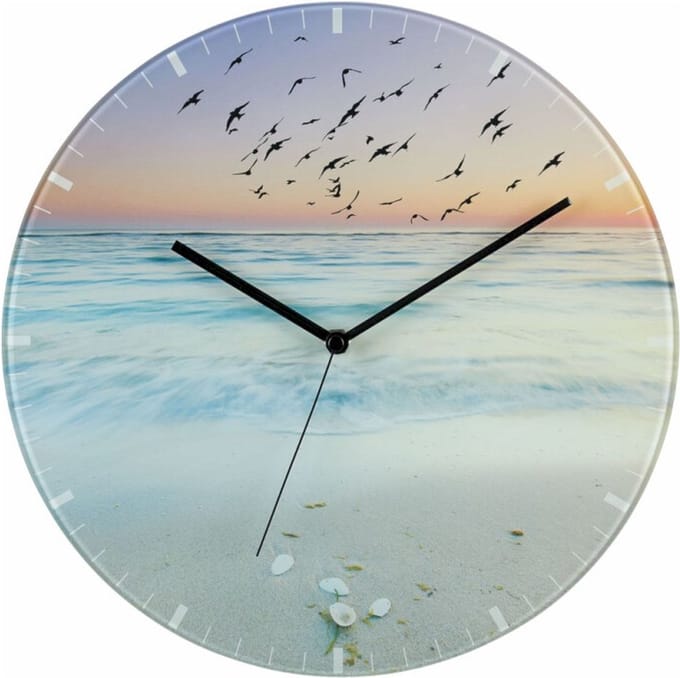 TFA 60.3042.90 wandklok met vogels en zeezicht - 30 cm